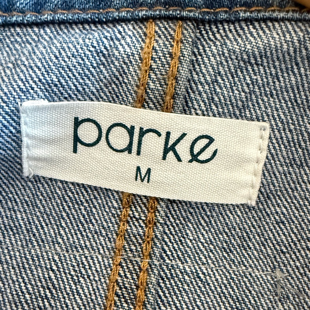 NWOT! Parke Medium Wash Long Sleeve Denim Romper Sz M! - Picture 7 of 8